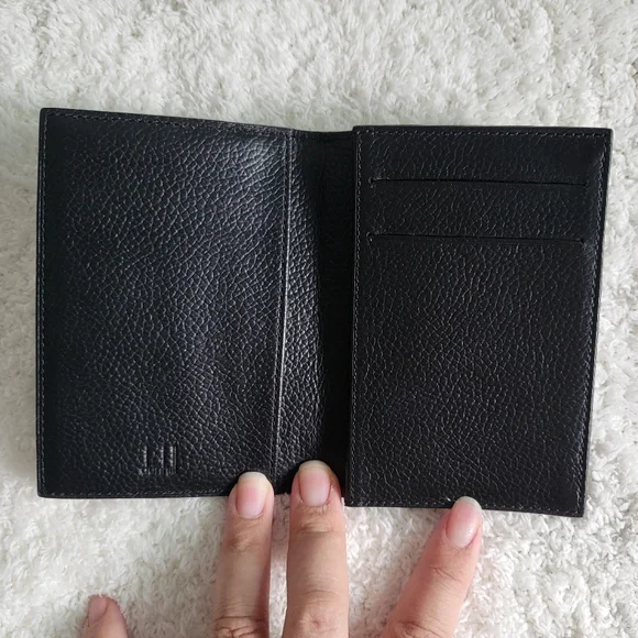 Dunhill Black Leather Bifold Card Case